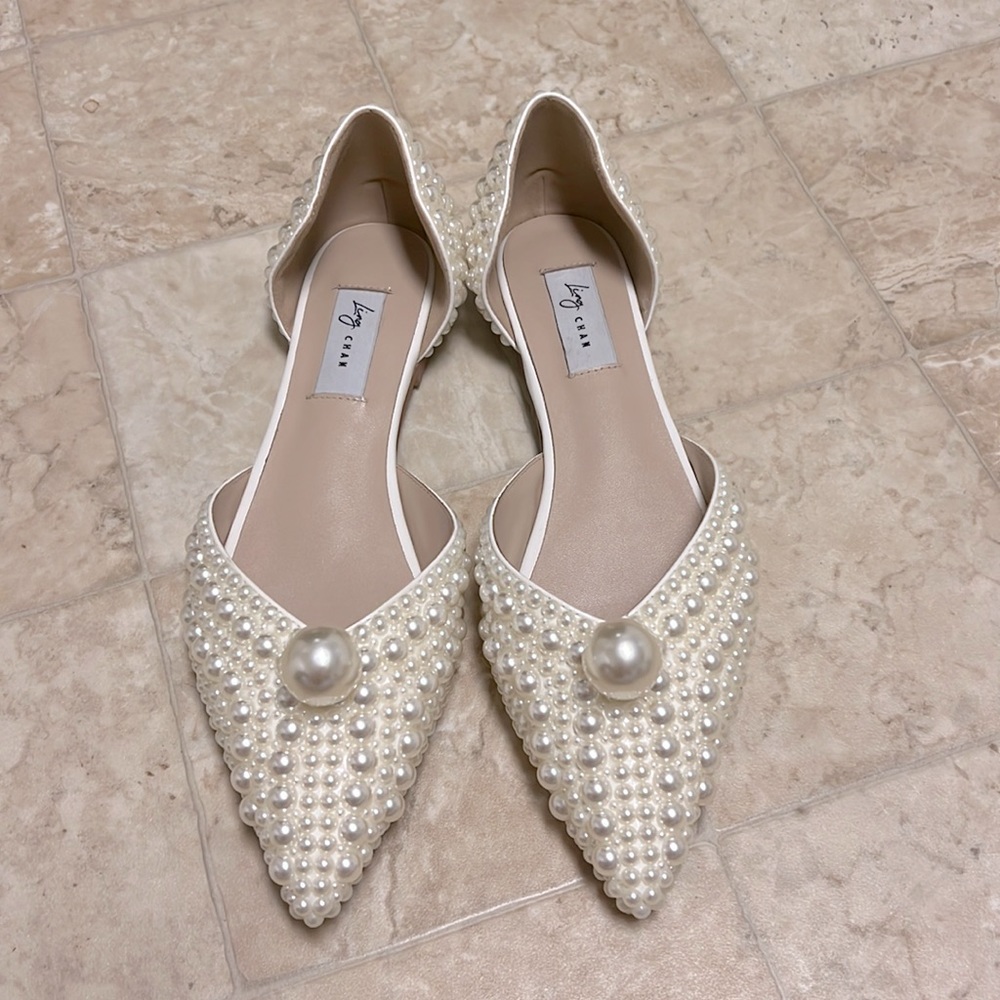 Brand new, ivory, size 11, flats (fit like a size 10 1/2)